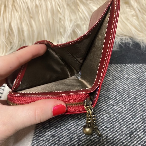 RED LEATHER WALLET/never used/ ITAMOOD brand - Picture 6 of 7